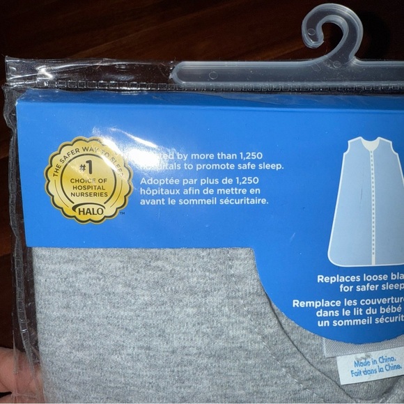 Halo Gray Sleep Sack Pajamas Wearable Blanket 100% cotton 6-12 months - Picture 3 of 6